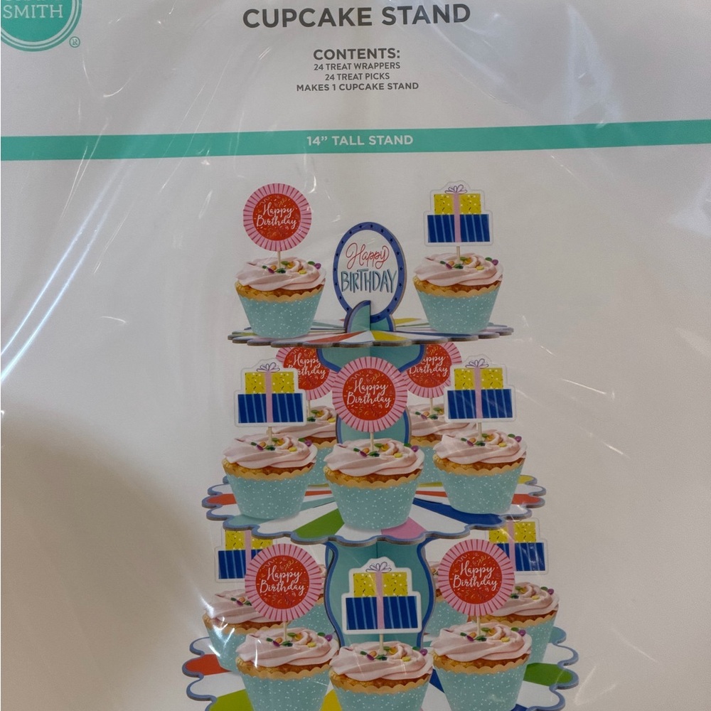 CRAFT SMITH Cupcake Stand with Blue and Red Accents #1